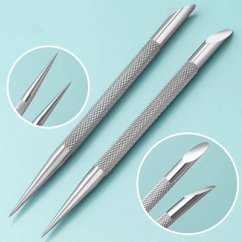 double-head nail cuticle pusher, view 3 - MRSLM