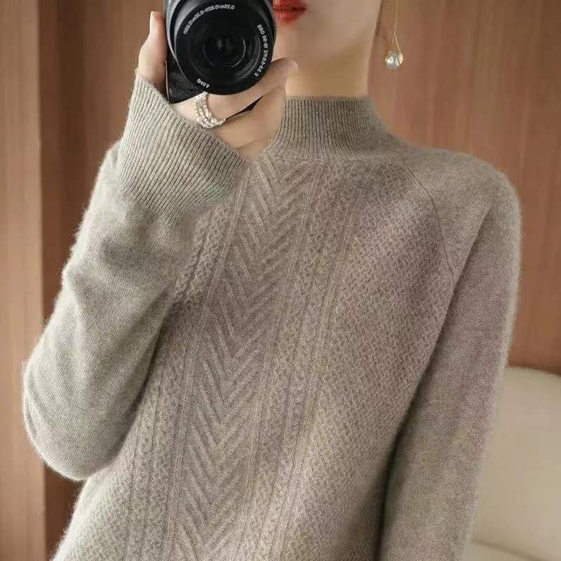 women's short knit base sweater, view 4 - MRSLM