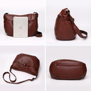 leather crossbody hobo bag, view 7 - MRSLM