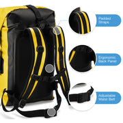 waterproof roll-top dry bag backpack, view 7 - MRSLM