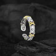 sterling silver u-shape geometric ring, view 3 - MRSLM