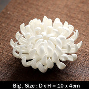chrysanthemum ceramic incense burner, view 7 - MRSLM