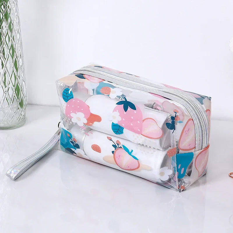 travel transparent cosmetic bag, view 2 - MRSLM