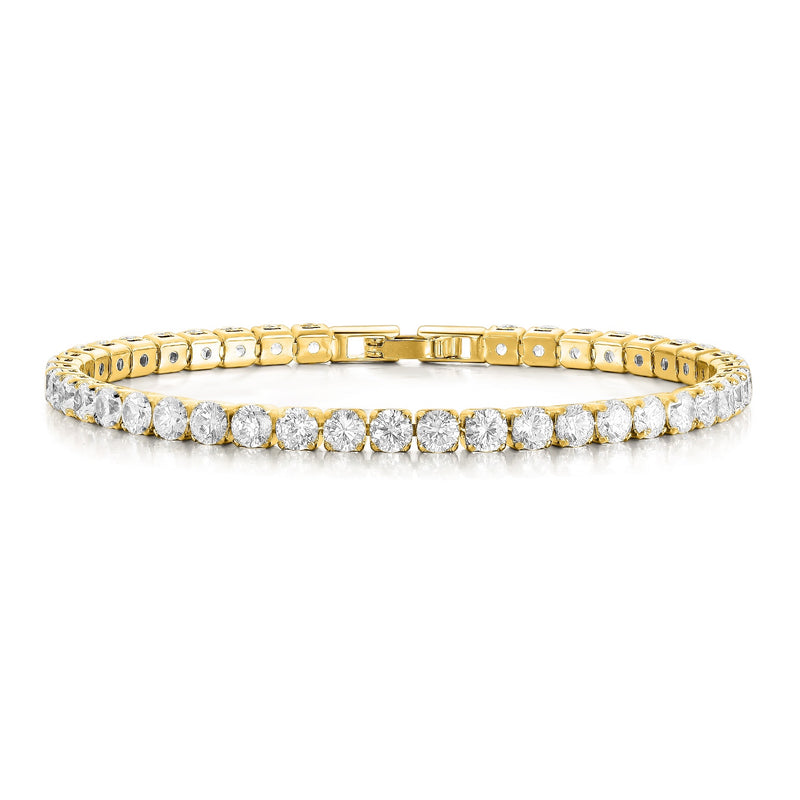 hip hop cubic zirconia tennis bracelet, view 3 - MRSLM