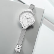 women's mesh strap quartz watch, view 4 - MRSLM