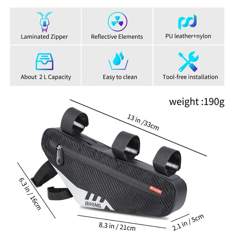 top tube bike bag, view 4 - MRSLM