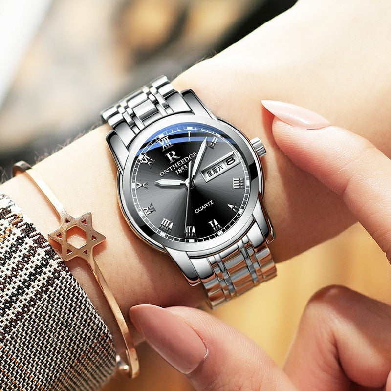 three needle steel quartz watch, view 10 - MRSLM