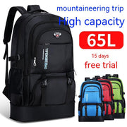 65L travel hiking backpack, view 2 - MRSLM