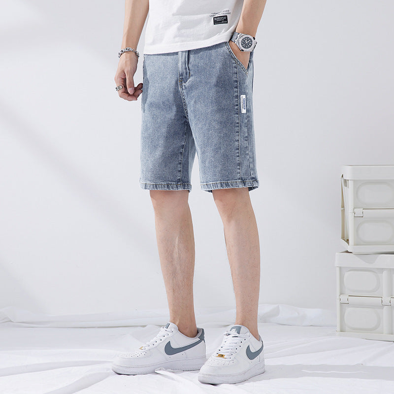 Men's stretch denim capri pants, view 2 - MRSLM