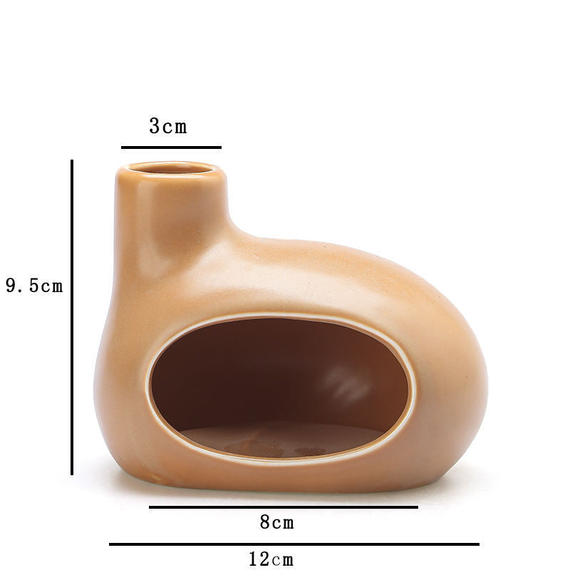 palo santo holder ceramic incense burner, view 4 - MRSLM