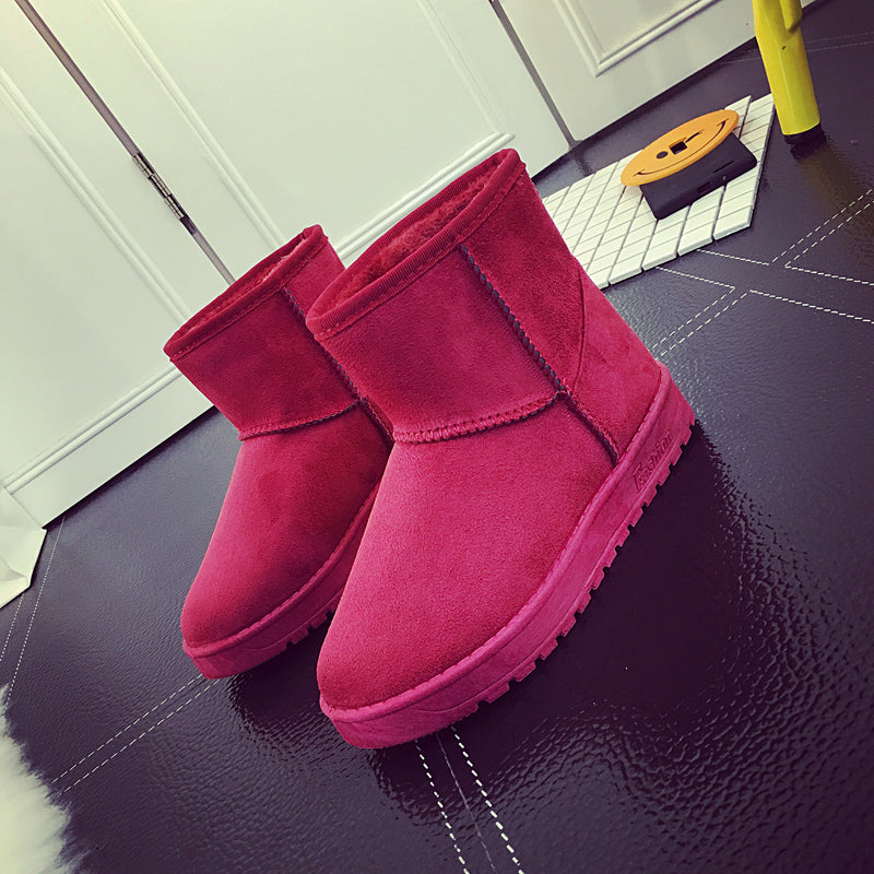 Women's faux fur lined suede snow boots, view 13 - MRSLM