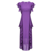 Ruffled high-waist sheath dress, view 5 - MRSLM