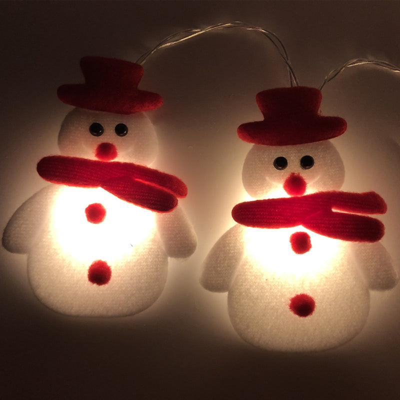 Plush Christmas character LED string lights, view 8 - MRSLM