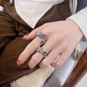 s925 silver tiger vintage ring, view 3 - MRSLM