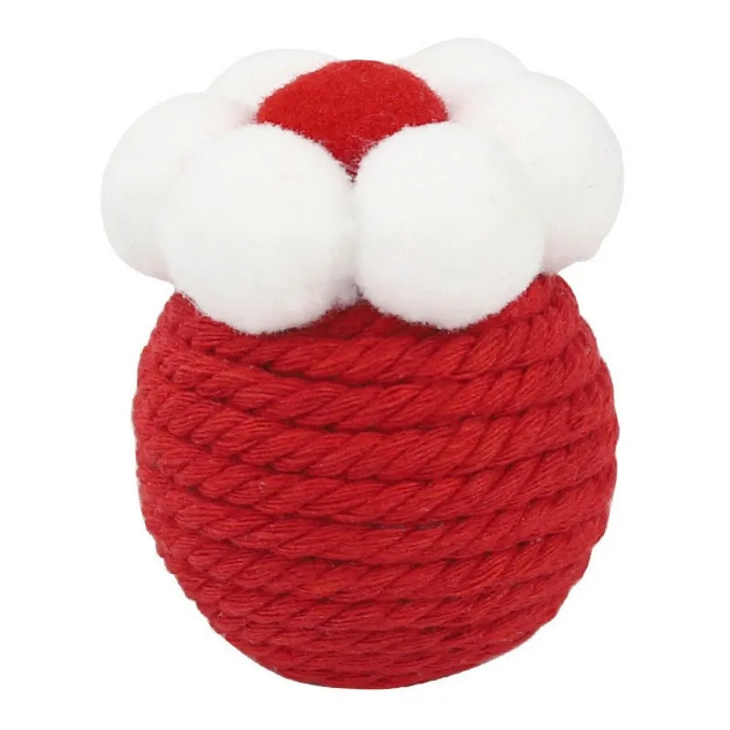 Sisal Ball Cat Toy with Interactive Teaser Stick