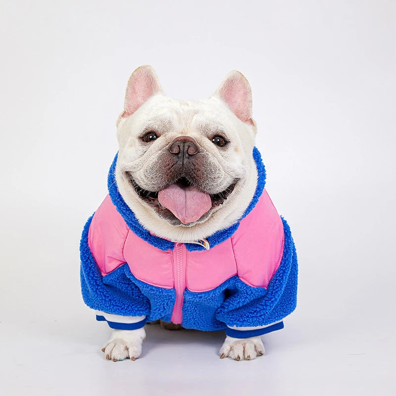 thick fleece dog jacket, view 3 - MRSLM