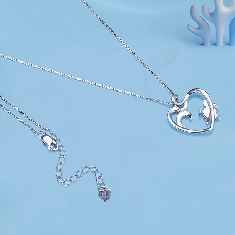 heart turtle zircon pendant necklace, view 3 - MRSLM