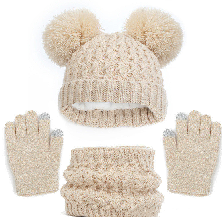 Kids' hat scarf gloves set, view 4 - MRSLM