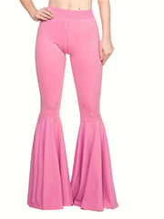 women's plus size loose flared pants, view 6 - MRSLM