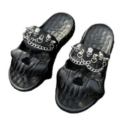 men's thick sole skull slippers, view 10 - MRSLM