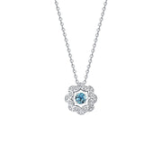 women's S925 silver topaz necklace, view 10 - MRSLM