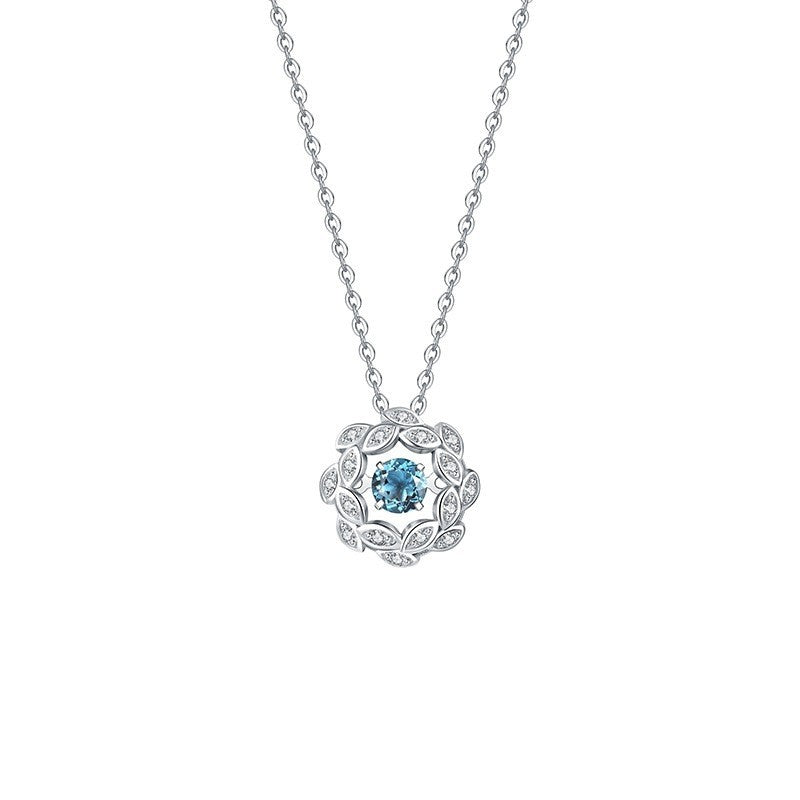 women's S925 silver topaz necklace, view 10 - MRSLM