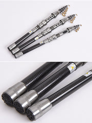 Telescopic carbon fiber fishing rod, view 2 - MRSLM