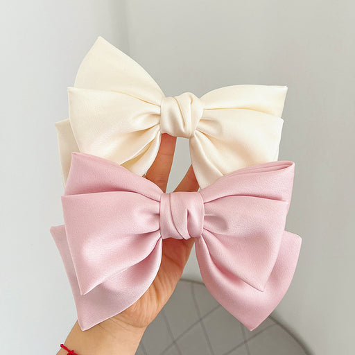Satin bow hairpin hair clip - MRSLM