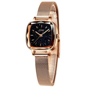square ladies mesh band watch, view 8 - MRSLM