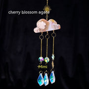 Crystal agate sun catcher wind chime, view 4 - MRSLM