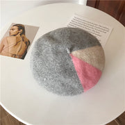 mixed color wool beret for women, view 9 - MRSLM