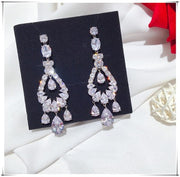 long zircon crystal tassel earrings, view 12 - MRSLM