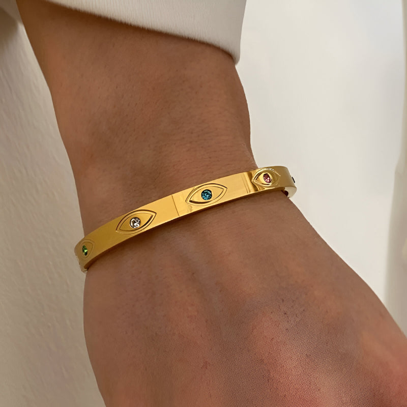 colorful zircon eye bracelet, view 6 - MRSLM