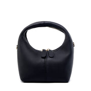 leather crescent shoulder bag, view 3 - MRSLM