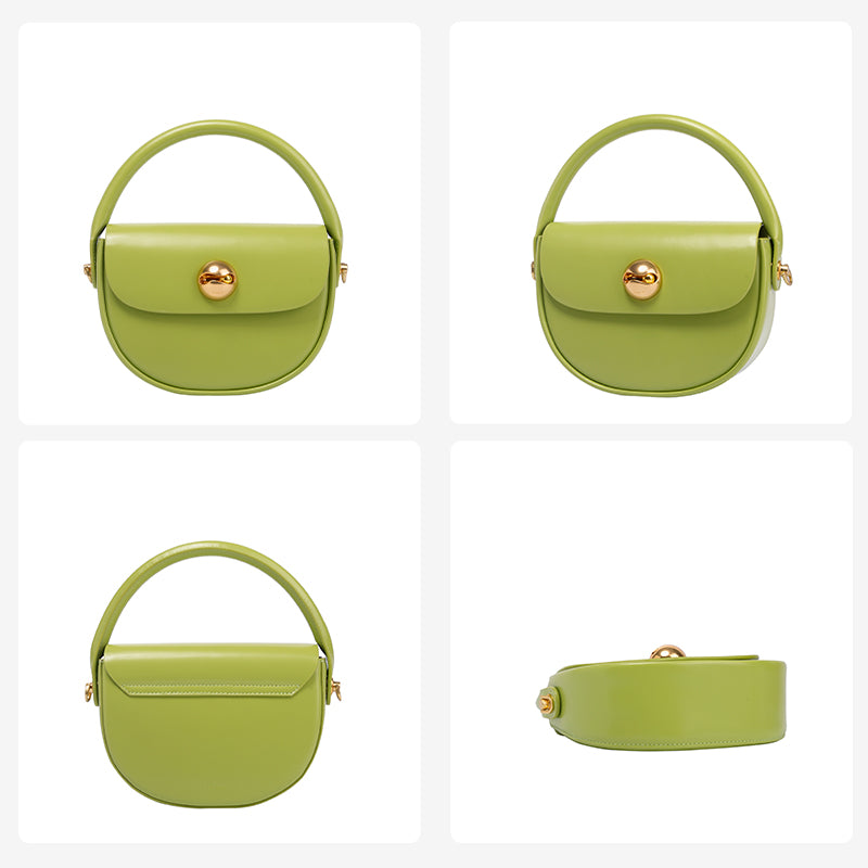 round crescent handbag, view 7 - MRSLM