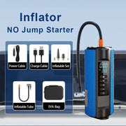 portable tire inflator with jump starter option, view 2 - MRSLM