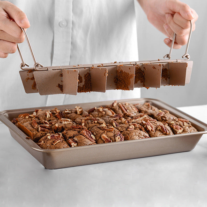 Square stainless steel brownie pan, view 3 - MRSLM