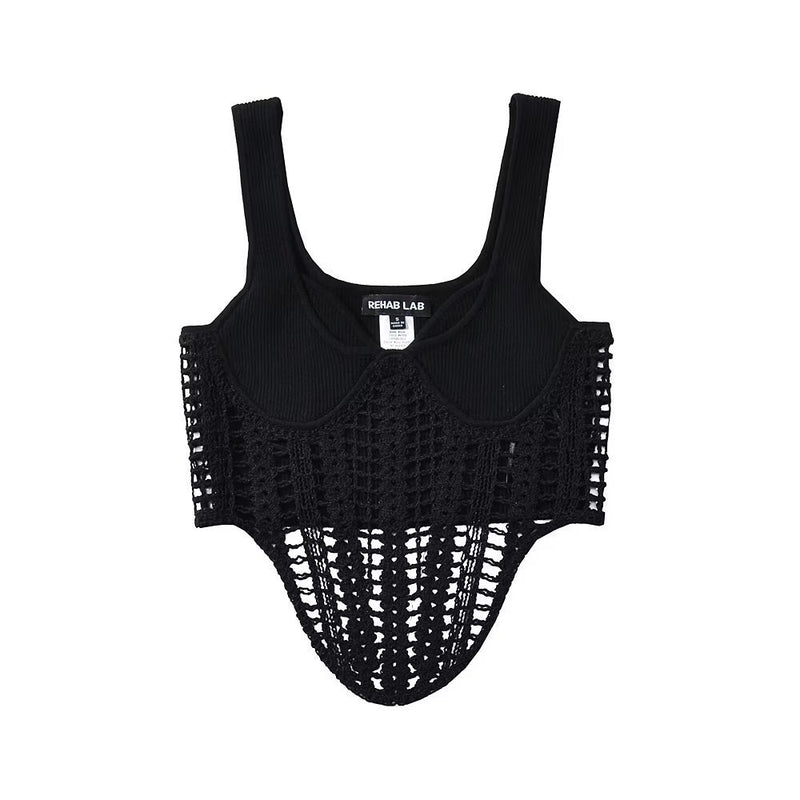 women's solid color knit camisole, view 2 - MRSLM