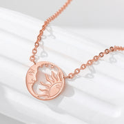 moon and sun coin pendant necklace, view 2 - MRSLM