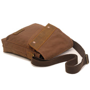 retro canvas vertical crossbody bag, view 4 - MRSLM