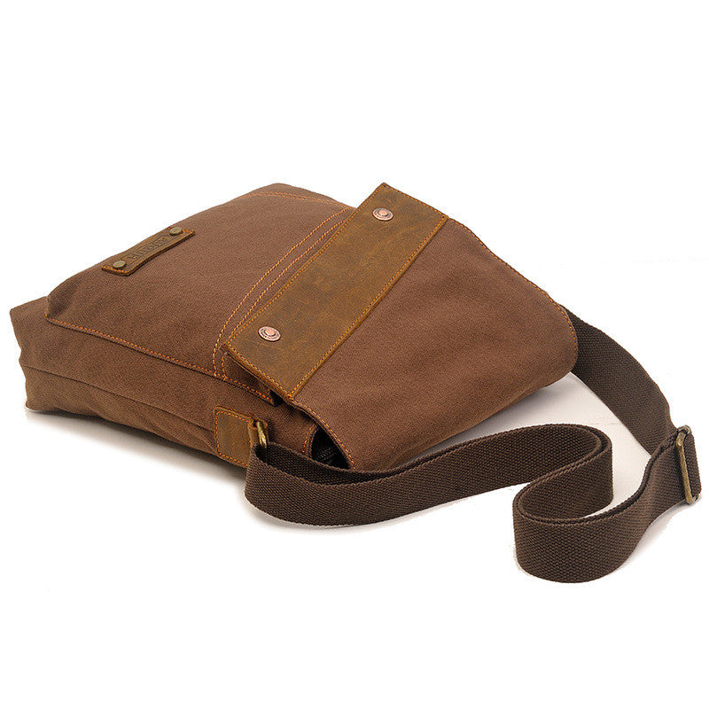 retro canvas vertical crossbody bag, view 4 - MRSLM