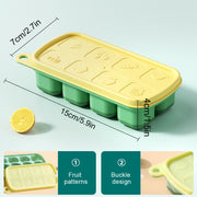 compact silicone ice cube tray with lid, view 8 - MRSLM