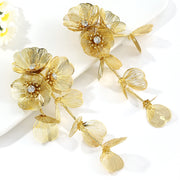Rhinestone flower tassel earrings, view 14 - MRSLM