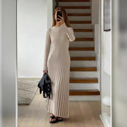 round neck A-line knitted dress - MRSLM