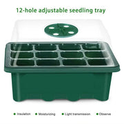 12-hole seed starter tray with cover, view 5 - MRSLM