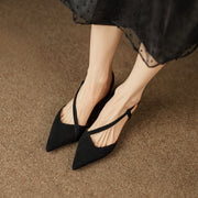 High heel leather sandals, view 17 - MRSLM