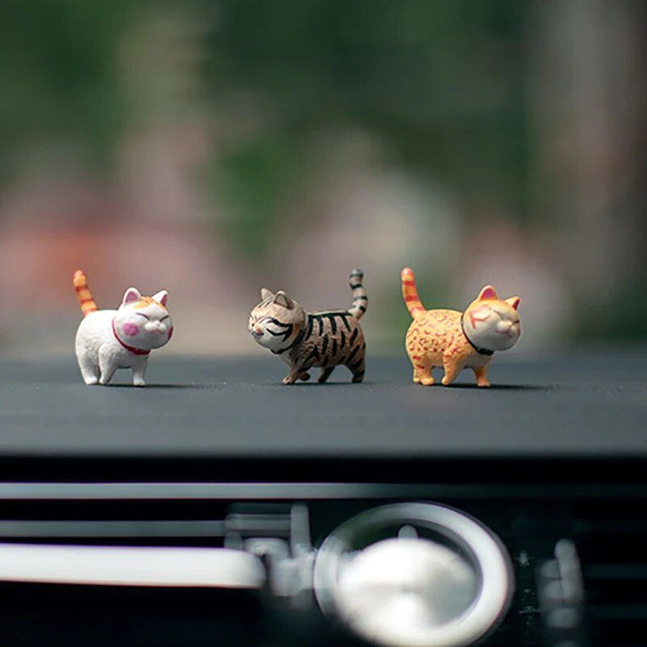 Anime Kitty Car Ornament: Mini Cat Dashboard & Mirror Decor