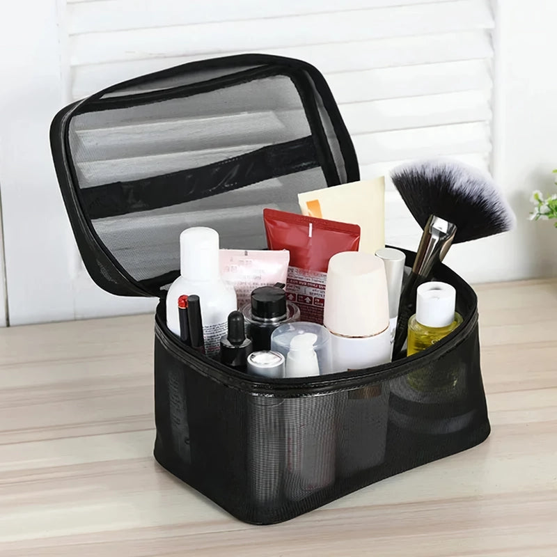 transparent mesh makeup bag - MRSLM