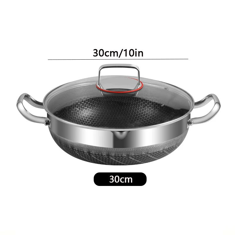 stainless steel non-stick frying pan, view 2 - MRSLM