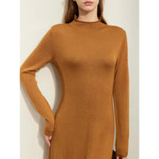slim A-line knitted dress, view 7 - MRSLM